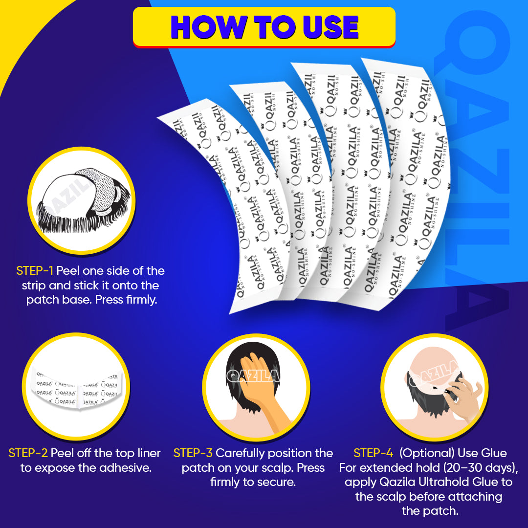 Qazila No-Shine Tape| C Shape| 36 strips per packet