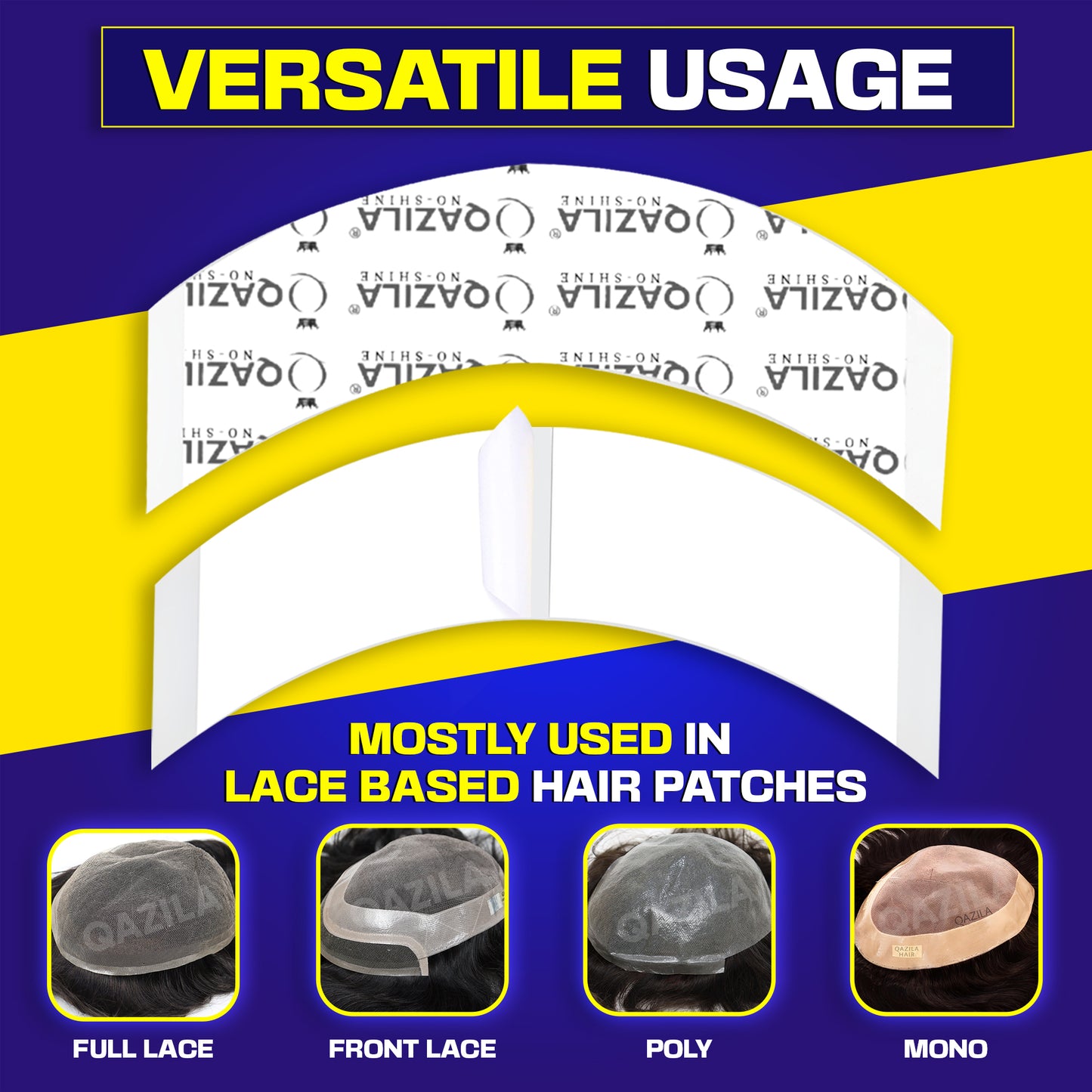Qazila No-Shine Tape| C Shape| 36 strips per packet