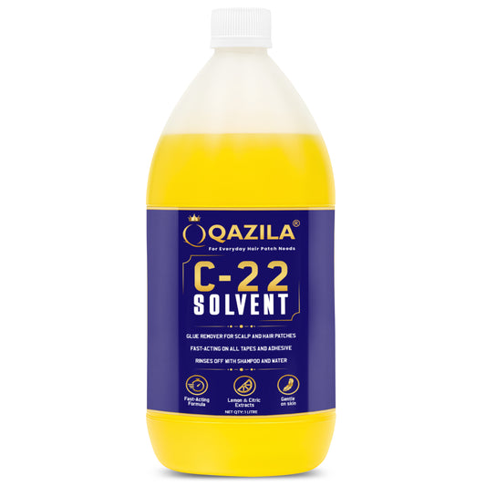 Qazila C-22 Solvent | Adhesive Remover For Hair Patch & Wigs | Fast-Acting | Citrus Flavour | 1Ltr