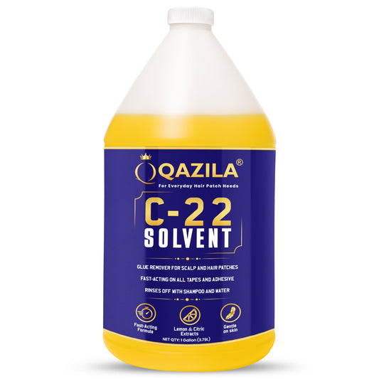 Qazila C-22 Solvent | Adhesive Remover For Hair Patch & Wigs | Fast-Acting | Citrus Flavour | 3.79 Ltr| 1 Galon