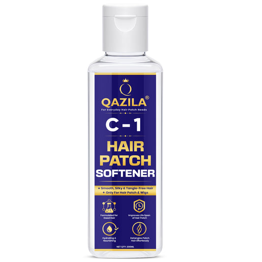 Qazila C-1 Hair Patch Softener| Hair Patch Conditioner| Hair Patch Wash Chemical| Soft, Silky and Tangle-Free Hair| 200ml